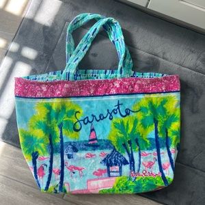 Lily Pulitzer “Sarasota” destination beach tote bag